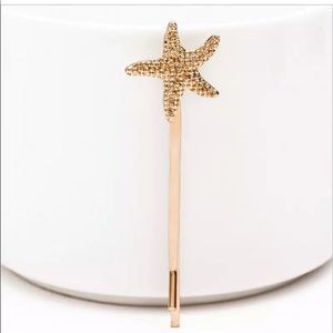 Gold Starfish Bobby Pin